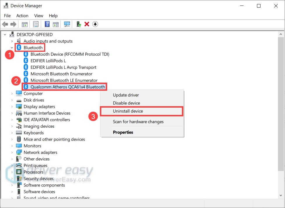 How do I reinstall the Bluetooth driver on my ASUS?